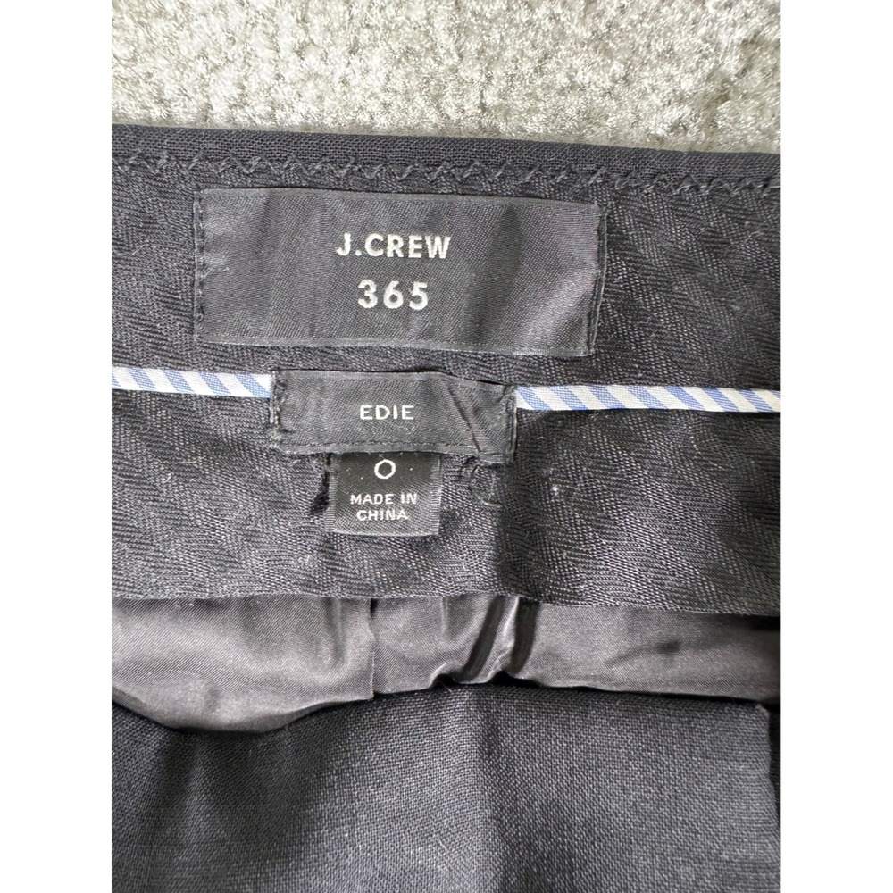 J.Crew 365 Edie Navy Blue Wool Blend Straight Leg Dress Pants Trousers 0 - Picture 3 of 6